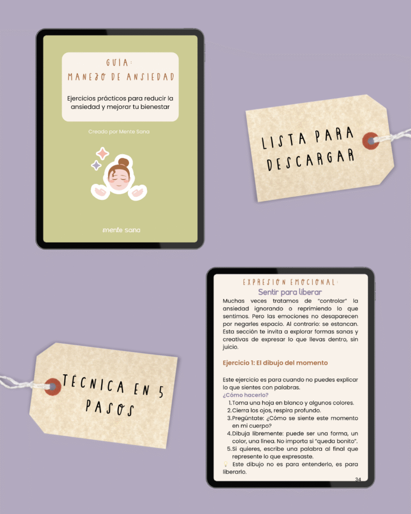 Guía: Manejo de ansiedad – Herramientas prácticas para volver a sentirte en paz - Imagen 2